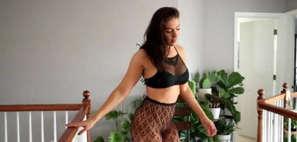 Florina Fitness Topless Nude Fishnet Sexy Youtuber Video on myfanstube.com
