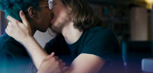 Interracial Couple Making Out on myfanstube.com