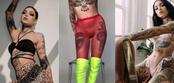 Taylor White Tattoed Girl Teasing Boobs on myfanstube.com