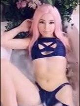 Belle Delphine Bath With Tayzea Lesbian Snapchat Leaked Videos on myfanstube.com